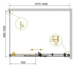 Душевой уголок Cezares Stylus-Soft 160x100 STYLUS-SOFT-AH-1-160/100-C-Cr стекло прозрачное/профиль хром