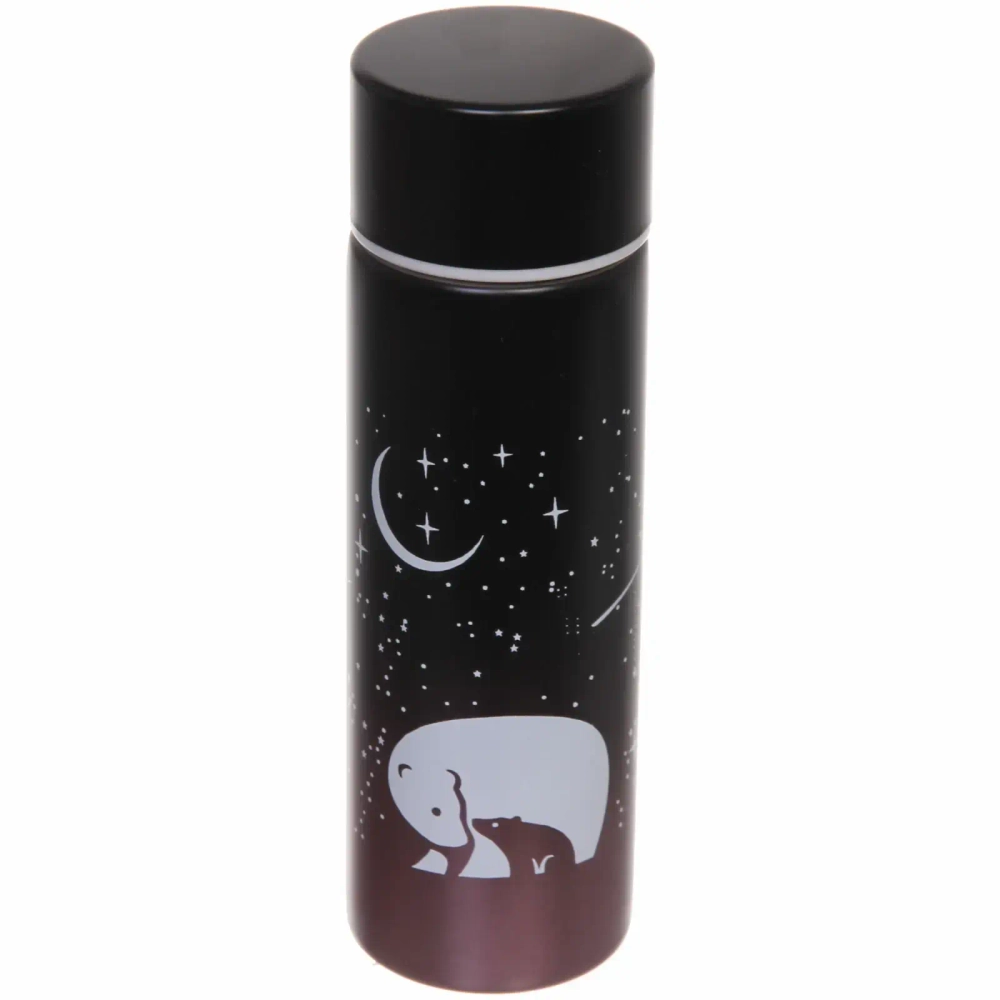 Термос металлический 150 мл «Северный Мишка» красный