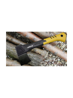 Универсальный топор с точилкой в кофре Inforce 440 гр 06-12-023