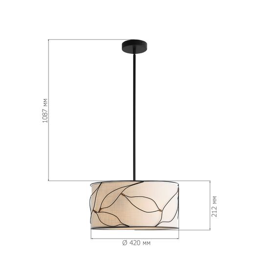 SL6228.413.03 Светильник подвесной ST-Luce Черный/Бежевый E27 3*60W ROOT