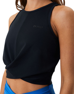 Женский топ теннисный Björn Borg Studio Cross Tank - black beauty