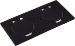 Лючок Surface 4 мод. (2 мод. 45х45 мм.),  круглая крышка,  антрацит,  IP44