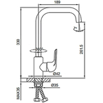 Смеситель для кухни, Frud, с картриджем, хром, R43052-20