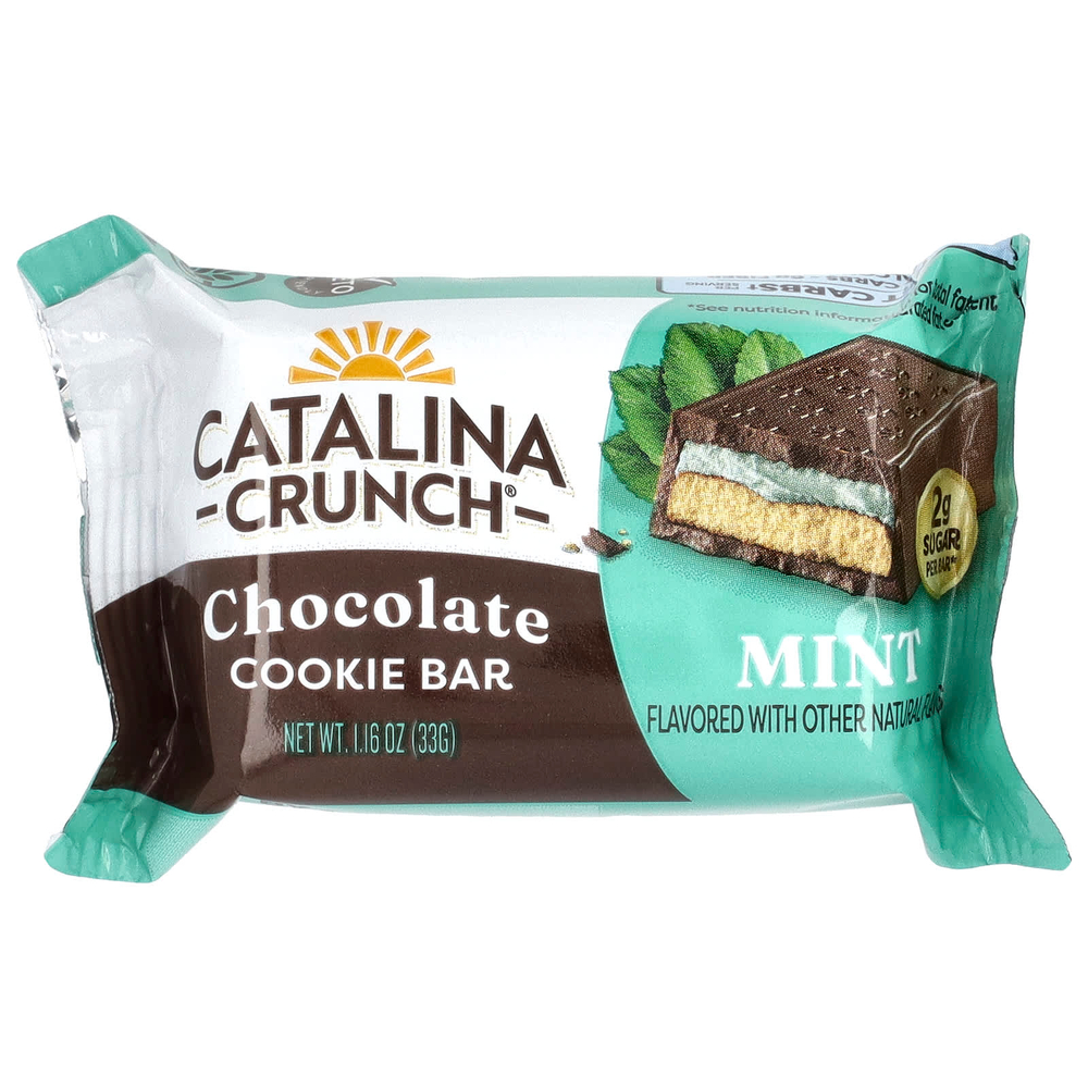 Catalina Crunch, Шоколадное печенье, мята, 4 плитки, 33 г (1,16 унции)