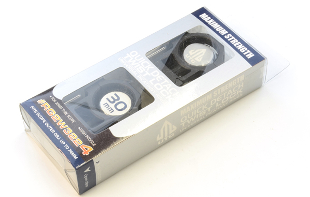 Кольца UTG Max Strength 30мм на Weaver, быстросъемные, высокие (RG2W3224)