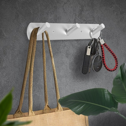 Вешалка CAPPIO CVT001, металлическая, трёхрожковая, цвет матовый хром 9704015