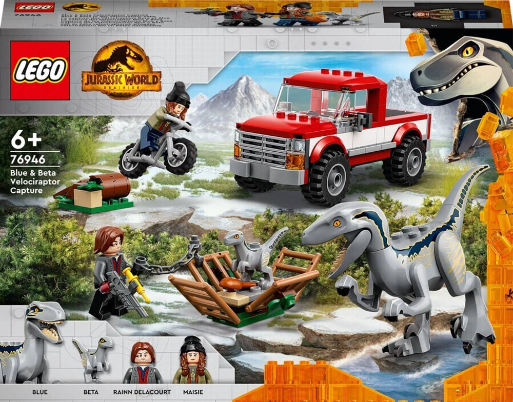 Конструктор LEGO Jurassic World 76946 Блу и поимка бета-велоцираптора