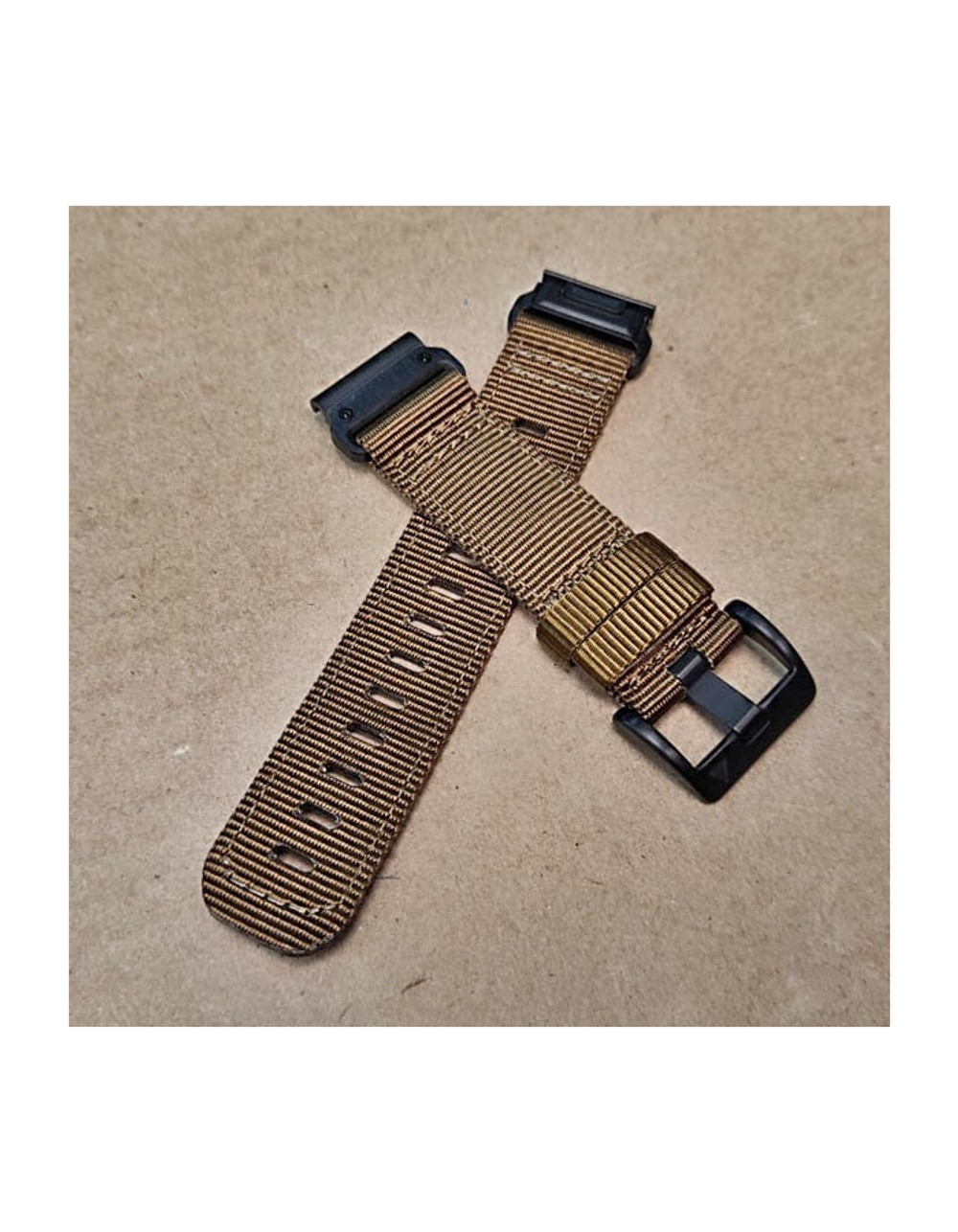 Ремешок тактический Tactix 22 мм. для Garmin нейлоновый быстросъемный на застежке (Коричневый)