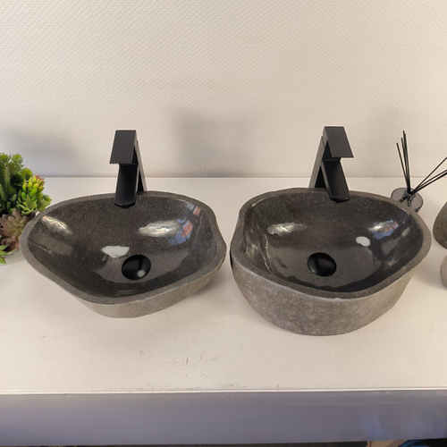 Раковина из речного камня ПАРА! RS-65474 43*29*15 0865