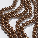 Хрустальный жемчуг, оттенок "Bronze", шар 10мм, улучшенное покрытие