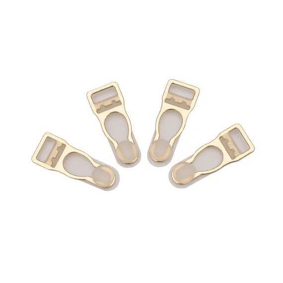 Застежки для чулок желтое золото 10 мм (4 шт)