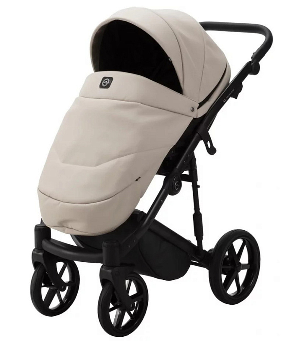 Детская коляска Adamex Mobi Deluxe 2 в 1 M-SA07 (СВЕТЛО-БЕЖЕВАЯ КОЖА)
