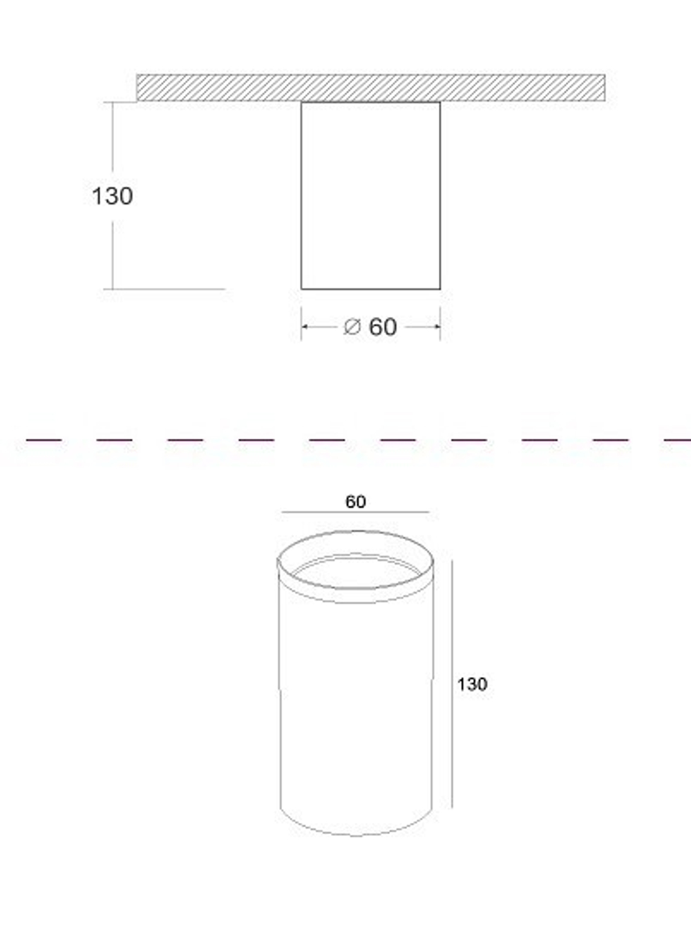 Накладной светильник Maytoni Technical C010CL-01GF