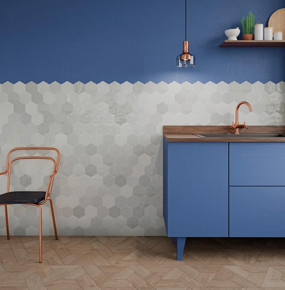 Wow Zellige Hexa Cobalt 10.8x12.4