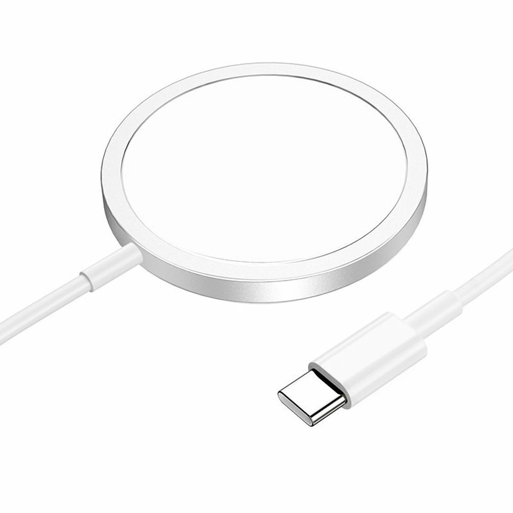 Беспроводное зарядное устройство для Apple iPhone Hoco CW47 MagSafe белое