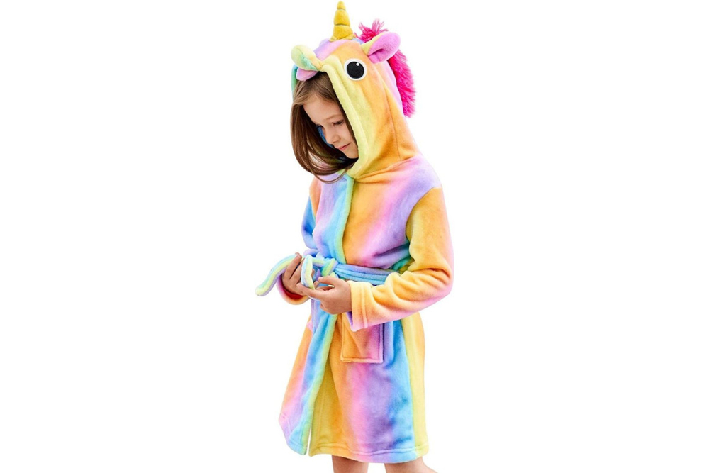 Халат Кигуруми для детей Funfur Единорог Радужный M