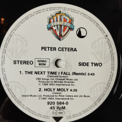 Винтажная виниловая пластинка LP Peter Cetera Duet With Amy Grant The Next Time I Fall (Extended Remix) (Germany 1986) Maxi Single 45 RPM