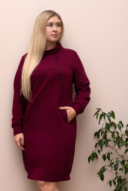 Платье женское 3502ВП, бордовый #58Бор053502ВП