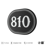 Номерок на дверь квартиры 810, для кабинета, офиса, шильдик 9 х 7 см, черный, Айдентика Технолоджи
