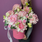 Коробка цветов "Розовая мечта" #27