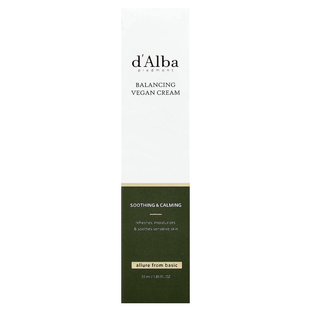 d'Alba, Балансирующий веганский крем, 55 мл (1,85 жидк. унц.)