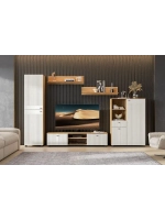 Модульная стенка со шкафом Дуб Золотой 320х42х191