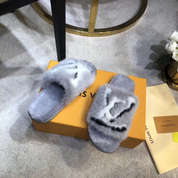 Louis Vuitton Fur Slide