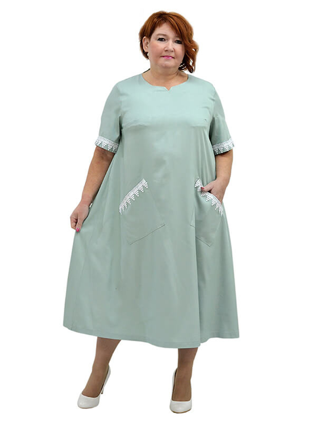 Летнее платье из тенсела Полынь