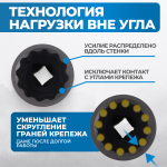 OPT-40204 Набор ударных головок глубоких 1/2", 4 предмета, 30-36 мм