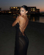 Платье шифоновое с атласным лифом