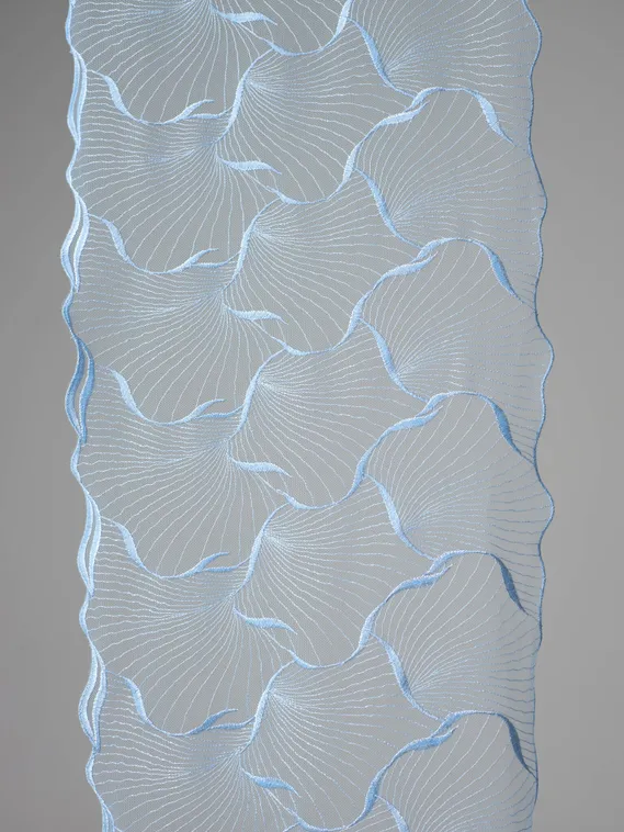 05-160 ОПТ Вышивка на неэл. сетке 24 см, голубой 3090