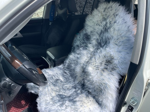 Серый Волк / Шкура из натуральной овчины ковер, цвет серый волк, размеры 60х105 см, АКЕЯ, без крепежа  (за 1 шт.)