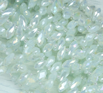 БКМ002ДС612 Хрустальные бусины-капли, цвет: белый (имитирующий опал) AB, размер 6х12 мм, 15 шт.