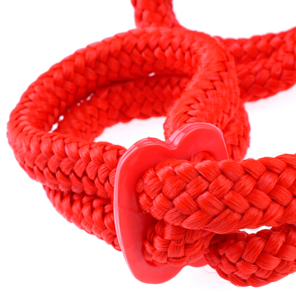 Фиксаторы Silk Rope Love Cuffs в стиле "Японский шелк" красные (Цвет: красный)