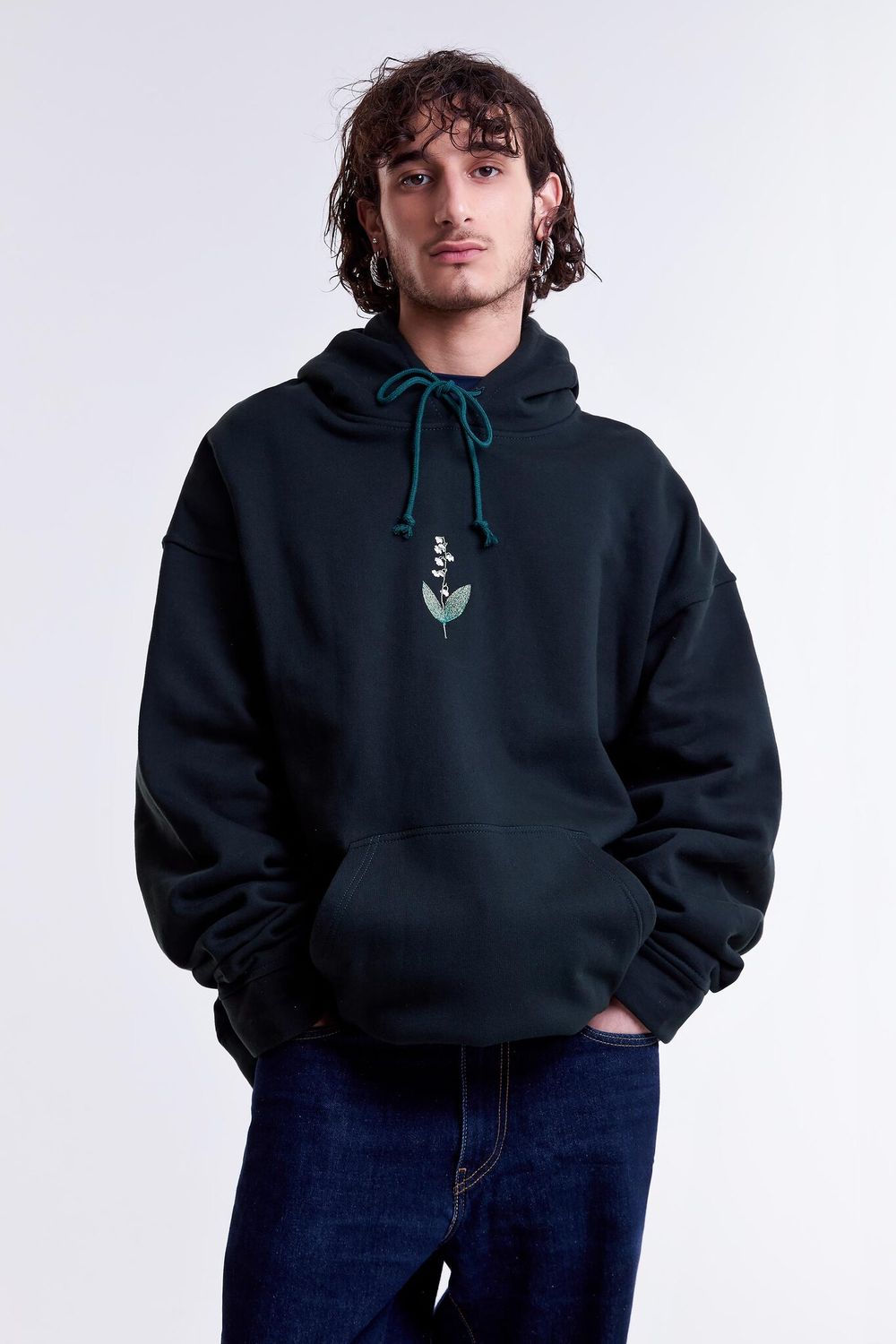 Худи Гербарий Ландыш Warm Темно-зеленый