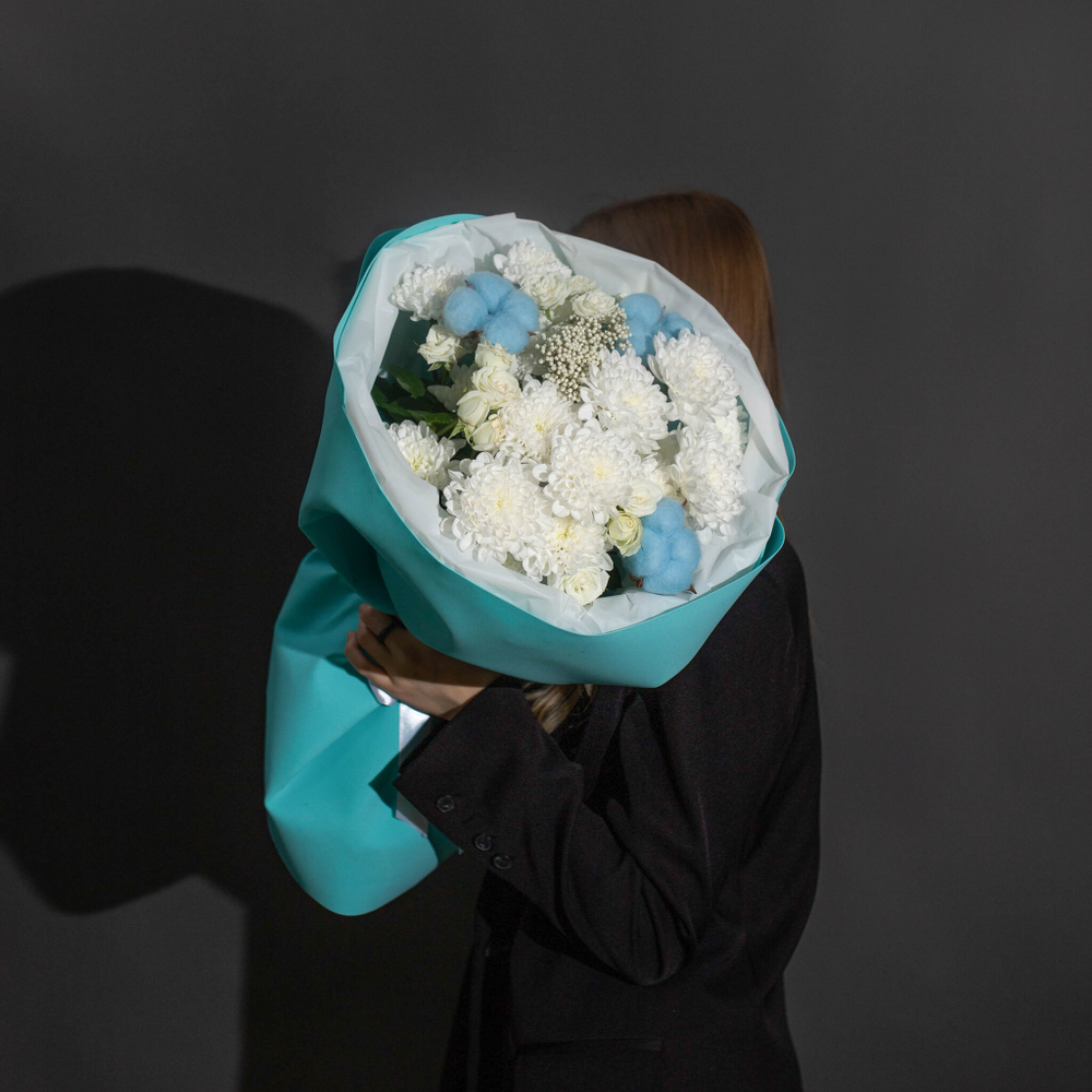 Букет цветов Снежное утро