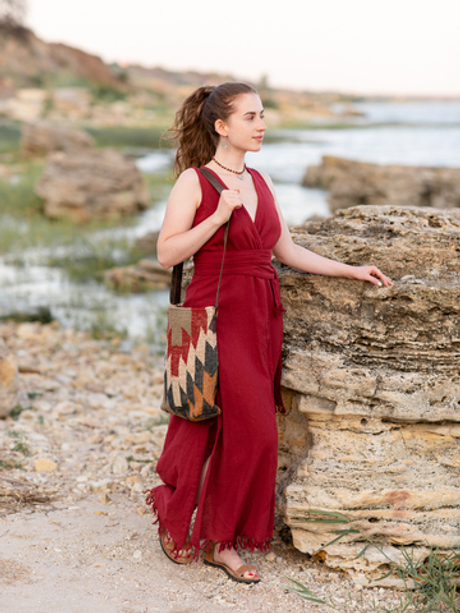 Бохо сумка "Зигзаг" большая