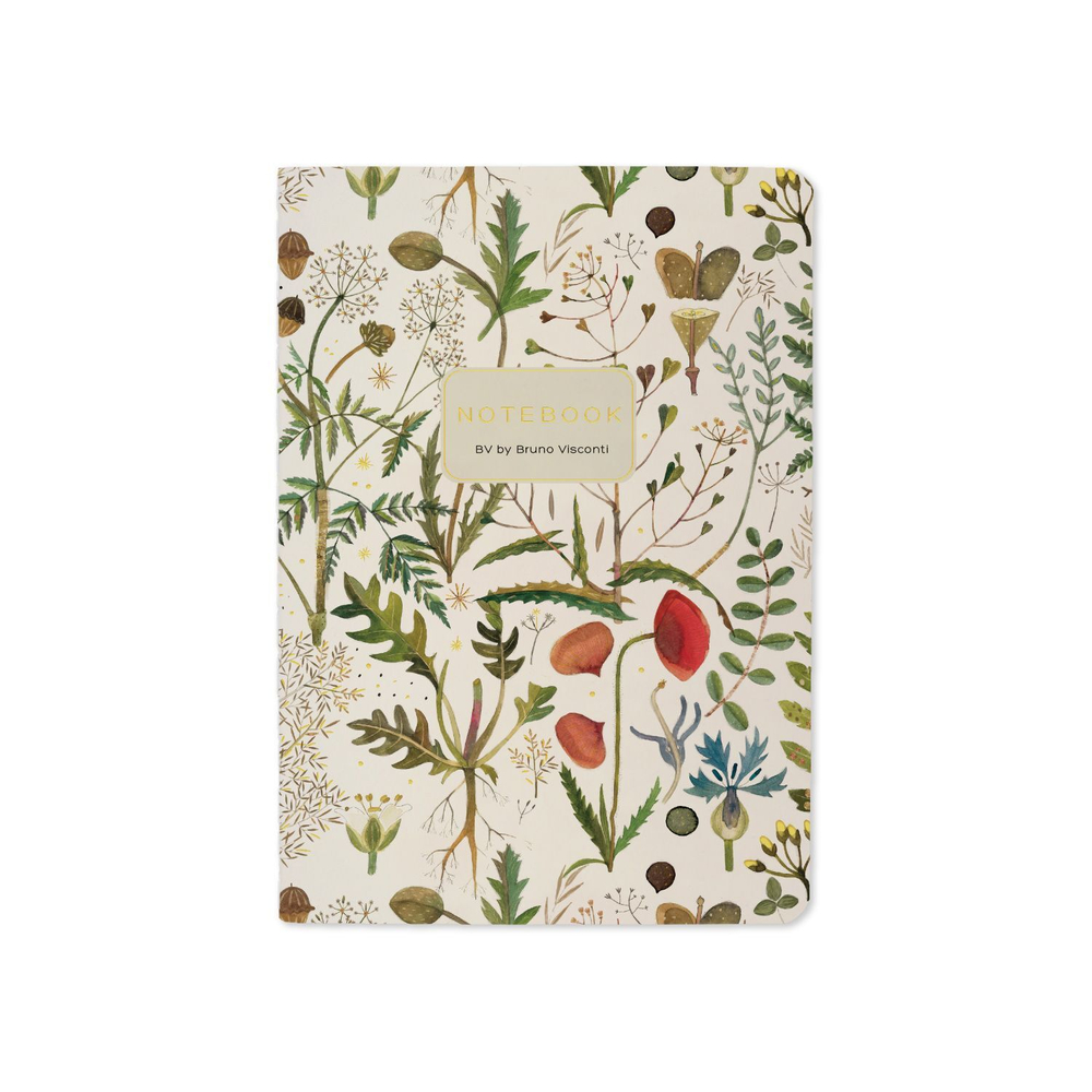 Записная книжка А6  32л. картон, мягк.пер. "Flora. Луговые травы" лин.