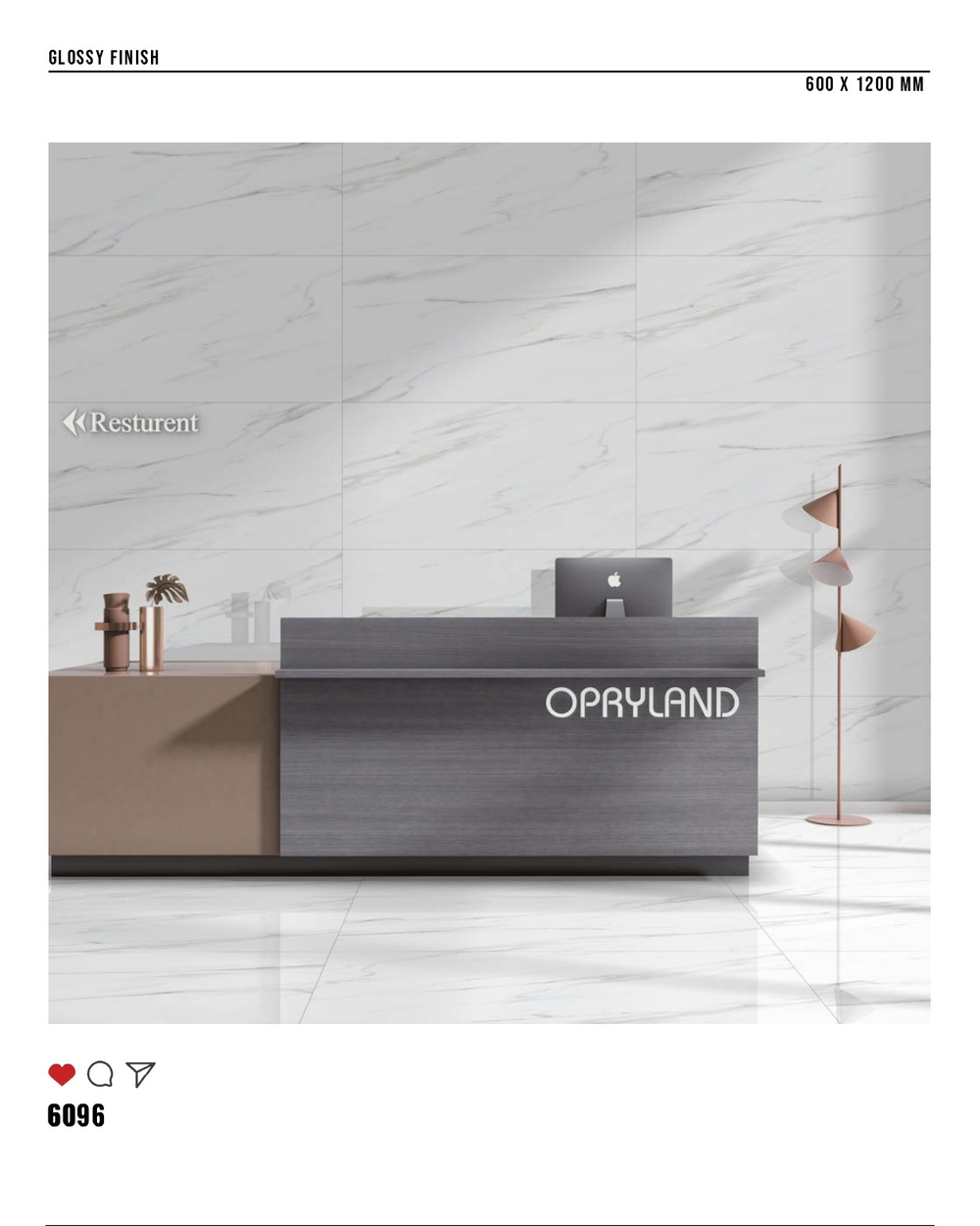 Керамогранит glossy №1 60х120, 6096