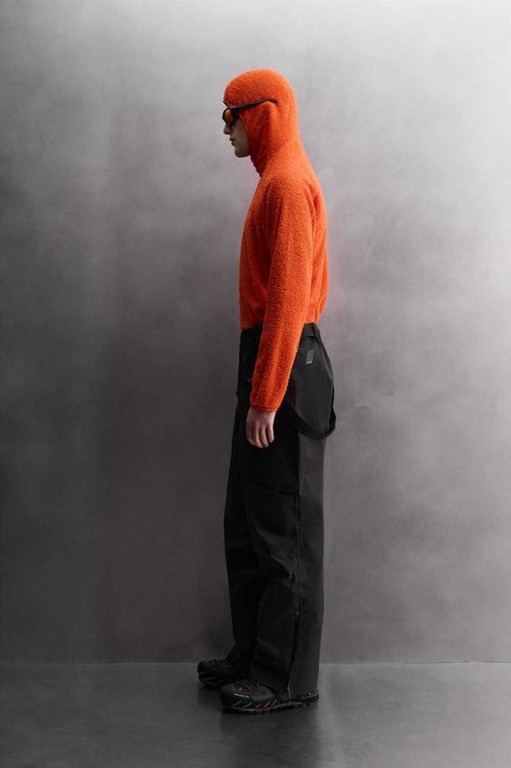 ZARA ФЛИСОВАЯ ТОЛСТОВКА SKI С КАПЮШОНОМ И ТЕКСТУРОЙ, ОРАНЖЕВЫЙ