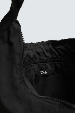 ZARA НЕЙЛОНОВАЯ СУМКА, ЧЕРНЫЙ