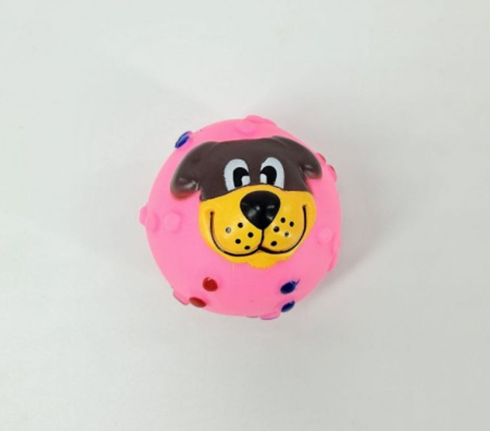 Игрушка для домашних животных, Мяч розовый, 7см