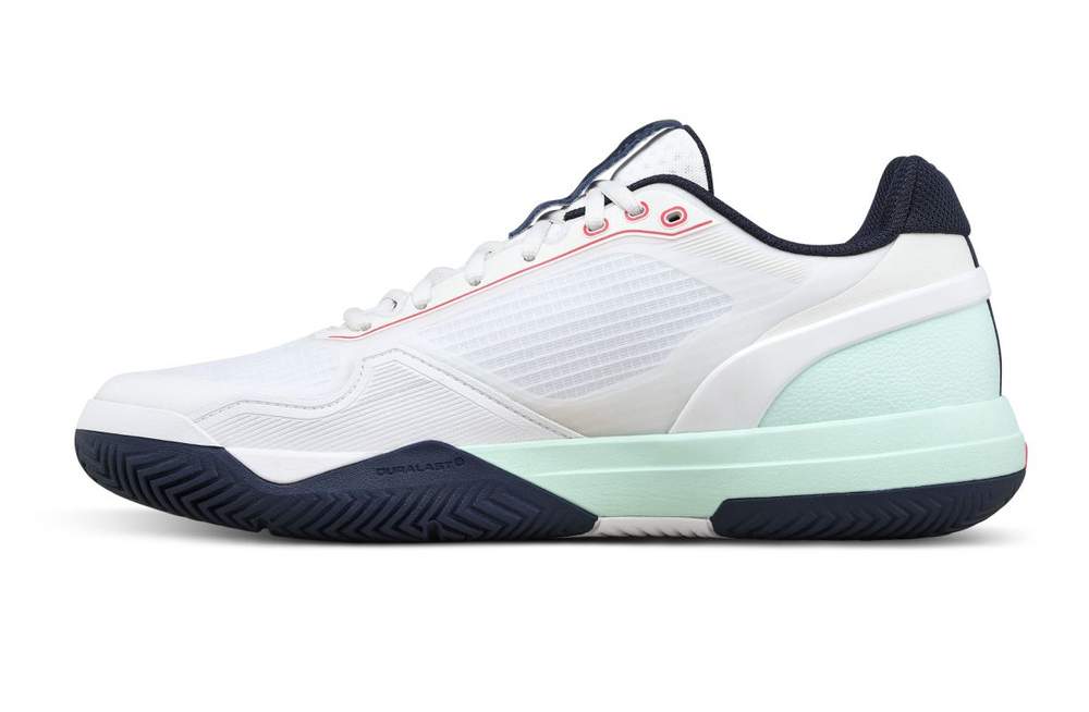 Мужские теннисные кроссовки Wilson Rush Pro 5 - white/bay/fiery coral