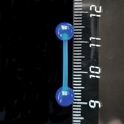 Штанги (5 шт)  16 мм для пирсинга языка. Цветной биофлекс (Светится в темноте). Цвета ассорти
