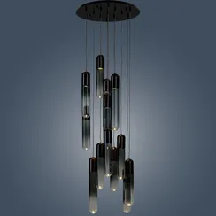 Подвесной светильник Eclipse Ø60 см, дымчатый, серый