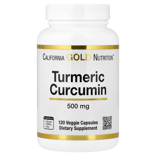 California Gold Nutrition, куркумин из куркумы, 500 мг, 120 растительных капсул