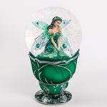 Стеклянный шар со снегом "Фея в зеленом"