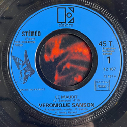 Винтажная виниловая пластинка LP Veronique Sanson Le Maudit, On M'attend La bas (France 1975) 7 дюймов, 45 RPM, Single