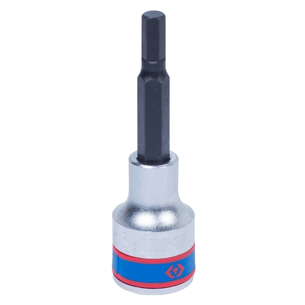 KING TONY (403506) Насадка (бита) торцевая 1/2", L = 80 мм, HEX, 6 мм