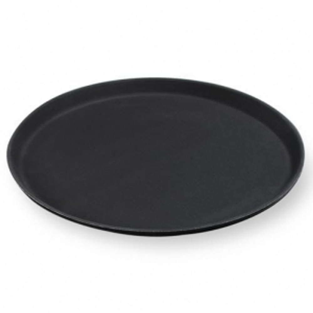 Поднос прорез. d=27 см. черный MG (45815)